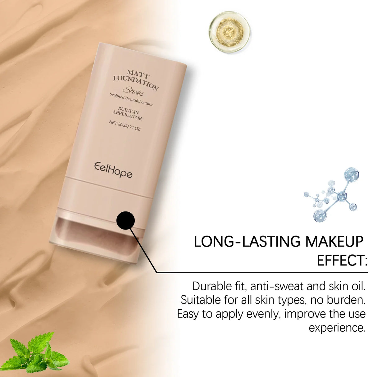 Corrector en crema Eelhope, maquillaje de larga duración, cobertura total, ligero, resistente al agua, corrector facial, cosméticos.