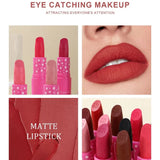 9 Colors Velvet Matte Lipsticks Pencil Waterproof Long Lasting Sexy Nude Pink Lip Stick Non-Stick Cup Makeup Lip Tint Cosmetics