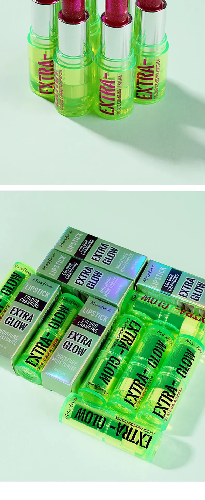 Crystal translucent color-changing jelly lipstick, moisturizing crystal lip gloss, long-lasting lip balm for daily makeup