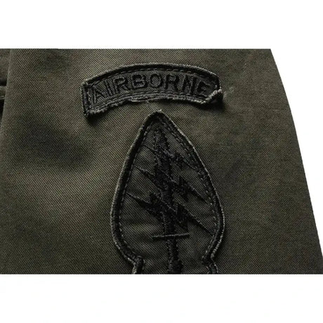 Men Work Jacket Spring and Autumn 2024 New Solid Color Retro Embroidery Outdoor Camping Windproof Coat Men Slim Fit windbreaker - Lootquake