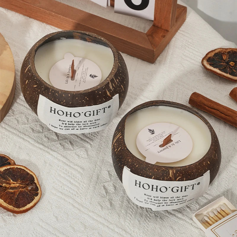Bougies parfumées à la noix de coco, bougies d'ambiance au parfum avancé, décoration de chambre à coucher, souvenir créatif, cadeau d'anniversaire