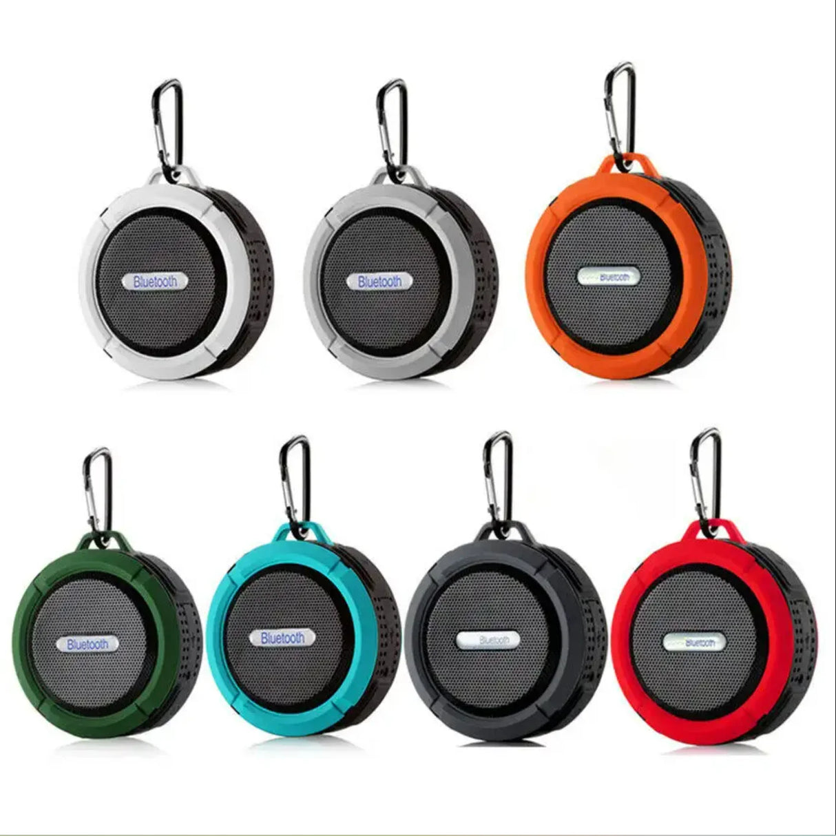 Altavoz Bluetooth inalámbrico impermeable con ventosa para deportes al aire libre, mini subwoofer para ducha, coche, teléfono inteligente, micrófono TF C6