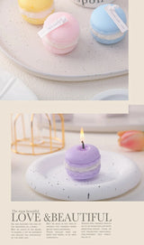 Velas de aromaterapia con diseño creativo de macarrones (2025), colección de fragancias para el hogar, adornos decorativos, regalos de Navidad y cumpleaños.
