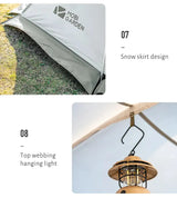 MOBI GARDEN Camping LS4 Tunnel Tent Living Shell Tent Large Blow Tent Invite Space Two Bedrooms - Lootquake