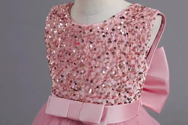 Teens Girls Bridesmaid Dresses For Wedding 5-14 Yrs Kids Sequin Birthday Party Long Dress Girls Evening Formal Pageant Vestidos - Lootquake