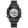 Reloj digital SKMEI 2141 de acero inoxidable con brújula para oración musulmana, alarma Adhan, Hijri, islámico, con luz de fondo
