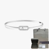S925 sterling silver women's bracelet, classic MOVE/TWIN series, French diamond bracelet, holiday gift, high-quality jewelry - Lootquake