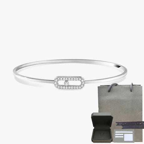 S925 sterling silver women's bracelet, classic MOVE/TWIN series, French diamond bracelet, holiday gift, high-quality jewelry - Lootquake