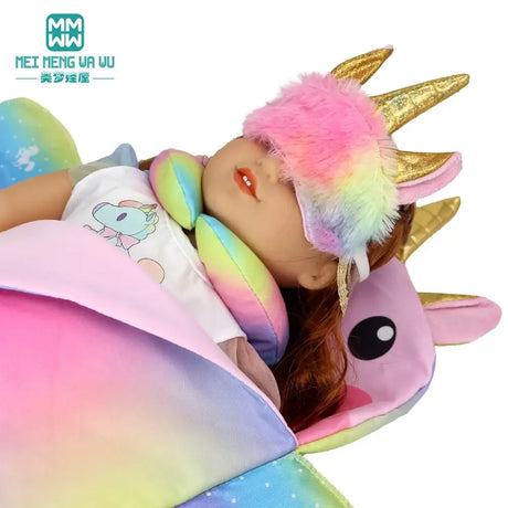 For 15-18 Inch American Doll Toys Newborn Doll Fashion Backpack, Safety Seat, Blanket, Sleeping Bag, Gift for Girls - Lootquake