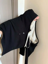2024 Summer Kawaii Sweet Y2k Crop Tops Woman Casual Slim Long Sleeve Blouse Solid Korean Fashion Bodycon Pullover Office Lady - Lootquake