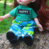 Dolls Clothes Suit For 16cm Doll Dress Up Accessories Sleeveless Top Casual Pants Denim Grid Dress Skirt Daily Wear Accessories - Lootquake