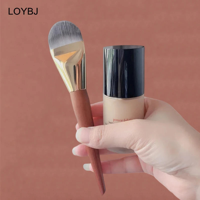 LOYBJ Brocha de base superfina, brocha profesional para base, corrector, crema, brocha de maquillaje plana, base líquida, herramientas de maquillaje facial