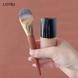 LOYBJ Brocha de base superfina, brocha profesional para base, corrector, crema, brocha de maquillaje plana, base líquida, herramientas de maquillaje facial