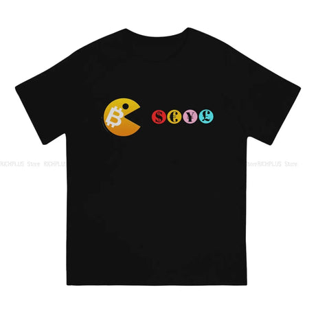 Cryptocurrency Newest TShirt for Men Bitcoin VS Fiat Round Collar Polyester T Shirt Hip Hop Birthday Gifts OutdoorWear - Lootquake