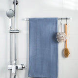 2/4 piezas de abrazaderas autoadhesivas ajustables para barra de cortina, soporte de pared para barra de cortina, sin clavos, para colgar en la pared