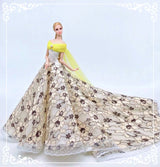 Vestido de novia elegante para muñeca Barbie, ropa de princesa para BJD 1/6, vestido largo, accesorios.