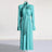 Solid Patchwork Appliques Dresses For Women Half High Collar Flare Sleeve High Waist Elegant Long Dress Female Fashion New - Lootquake
