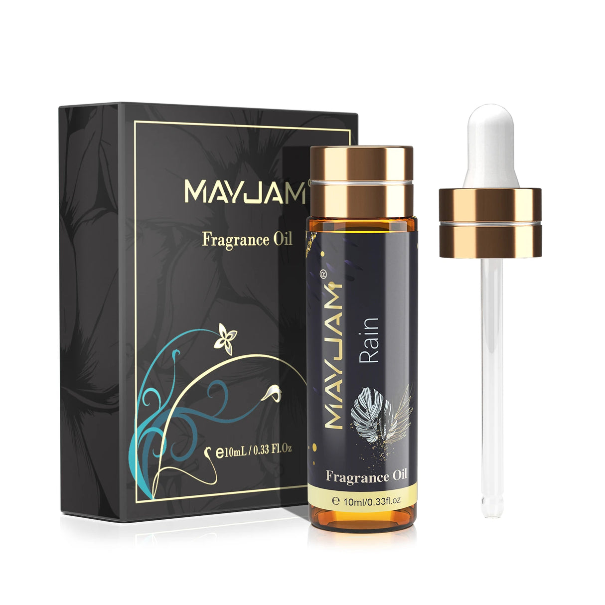 Aceites aromáticos MAYJAM con gotero: bambú, laurel, ron, bosque, pino, hierba recién cortada, lluvia, nuevos aceites aromáticos para humidificador y difusor.