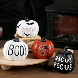 Décoration de citrouille effrayante en résine – Centre de table gothique pour Halloween