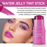3-in-1 Powder Blusher Moisturized Blusher Stick  Beauty Makeup Long Lasting Brighten Matte Facial Contour Rouge Lipstick Sticker