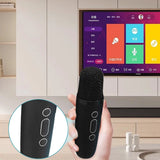 Máquina de karaoke Bluetooth 5.3 con micrófono inalámbrico y luces LED ajustables, mini altavoz para niños y adultos.
