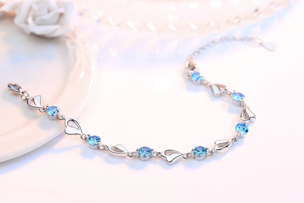 Fashion charm 925 Sterling Silver Bracelet for man woman Twisted rope chain fine jewelry Wedding party Christmas gift - Lootquake