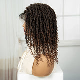 14" Full Lace Twisted Braids Wig with Baby Hair | Natural Looking Synthetic Lace Frontal Braided Wig for Black Women