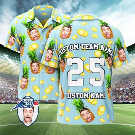 2025 Custom Photo Face Name Hawaiian Shirt Personalized Diy Text Beach Shirt Gift Mens Designer Shirts Customize Club Jersey - Lootquake