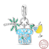Juego de tres piezas de abalorios de 3 mm con diseño de princesa de golf y hámster, para hacer joyas finas.