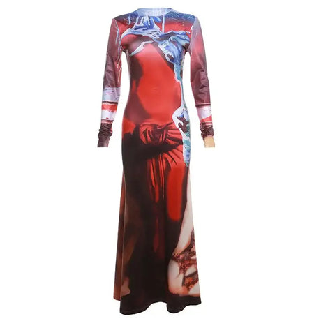 Spring Autumn Women Long Sleeve Party Club Streetwear Bodycon Fall Long Dress Wholesale Items For Business - Lootquake