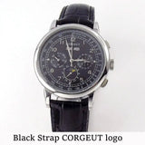 Corgeut Multi Functional Watch Automatic Mechanical Watch for Men 42mm Day Date Month Year Day/Night ST1655 Movt Polished Case - Lootquake