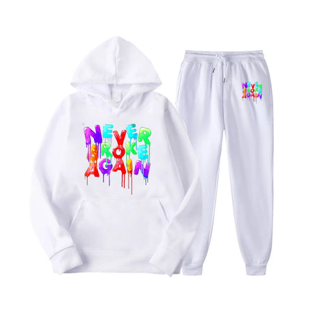 Youngboy Never Broke Again Hoodes 2PCS Sets Tracksuit Fashion Hip Hop Suit Sweatpants Men Women Hooded Sweatshirts Sport Pant - Lootquake