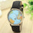 Cool Mini World Fashion Quartz Watch Men Unisex Map Airplane Travel Around The World Women Leather Dress Wrist Watches - Lootquake