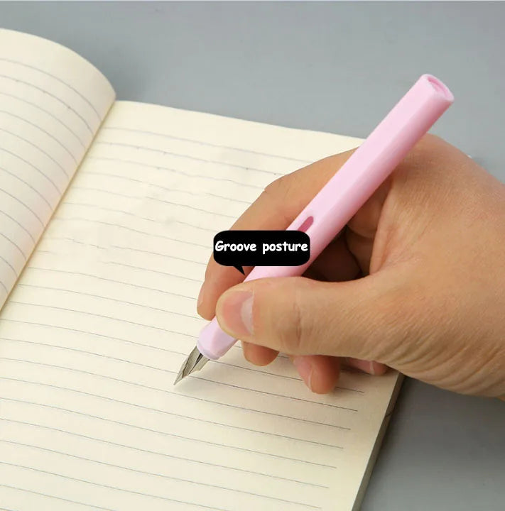 Juego de 33 plumas estilográficas Kawaii con tinta reemplazable, tinta negra, azul y roja EF de 0,38 mm, bolígrafos escolares, material de oficina, papelería para escribir.