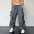 Harajuku Oversized Cargo Parachute Pants Men Streetwear Vintage Y2k Hip Hop Wide Leg Joggers Baggy Casual Sweatpants Techwear - Lootquake