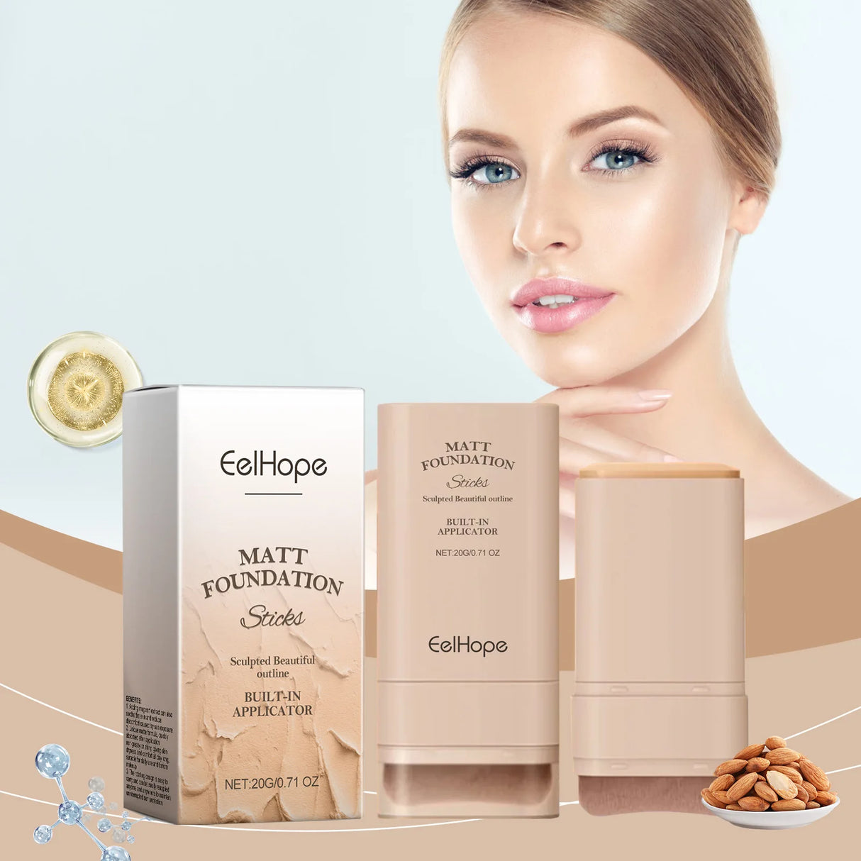 Corrector en crema Eelhope, maquillaje de larga duración, cobertura total, ligero, resistente al agua, corrector facial, cosméticos.