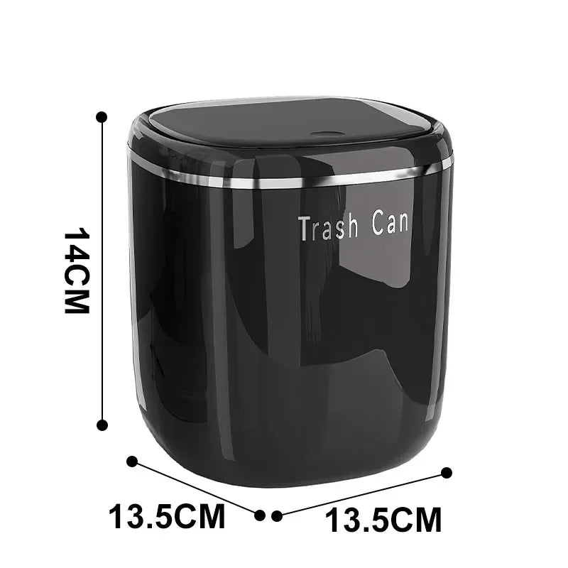 Mini bote de basura de prensa, cesto de basura de escritorio, cesto de basura de plástico para mesa de casa, suministros de oficina, cubos de basura, caja de artículos varios, suministros para el hogar