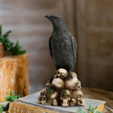 Squelettes mystérieux, personnages décoratifs, statues d'animaux, artisanat en résine