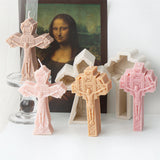 Moule en silicone 3D en forme de croix de Jésus pour bougie, moulage en résine pour perles aromatiques, savon, décoration artisanale, cadeau