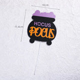 Happy Halloween Cake Topper Trick or treat Ghost Hat Bat Spider web Pumpkin Boo Goblin Bones Party Baking Cake Dessert DIY Decor