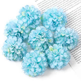 10Pcs Artificial Flowers Silk Hydrangea Fake Flower Head For Wedding Decoration Party Home Decor DIY Wreath Gift Craft Accessory