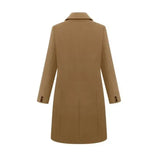 Autumn Winter Women's Woolen Jacket Long Windbreaker Double Breasted Slim Fit Coat - Lootquake