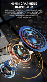 Auriculares inalámbricos Bluetooth 5.3 para casco, manos libres, para motocicleta, impermeables, reproductor de música MP3 y altavoz