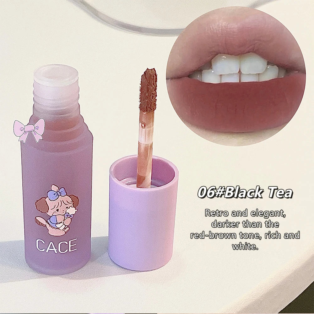 New Lovely Matte Liquid Lipstick Velvet Nude Red Lip Gloss Long Lasting Non-stick Cup Lip Mud Tint Cream Beauty Makeup Cosmetics
