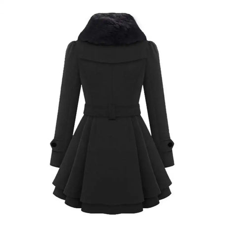Winter Women's Jacket Windbreaker Warm Plush Thick Clothes Double Breasted Belt Autumn And Winter Korean Style Slim Lapel Coat - Lootquake