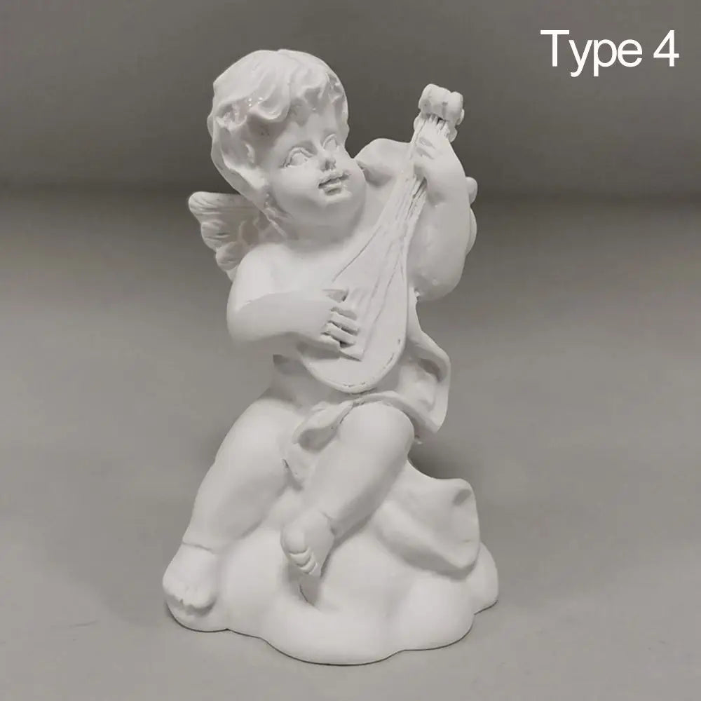 Crafts Desktop Ornament Drawing Practice Greek Mythology Statue Mini Cupid Figurines Plaster Sculpture Angel Gypsum Portraits