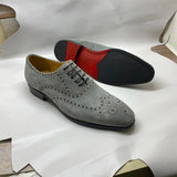 4 Colors Luxury Men's Genuine Leather Cow Suede Brogue Oxfords | Carving Design Casual & Wedding Dress Shoes
