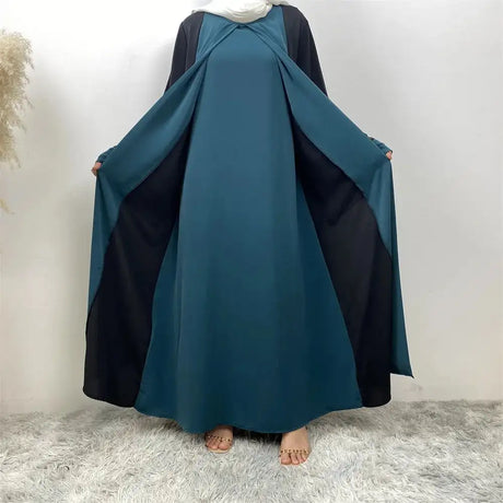 Eid Muslim Party Dress for Women Ramadan Abaya Fake 2 Piece Long Dress Morocco Vestidos Largos Dubai Turkey Robe Jalabiya 2024 - Lootquake