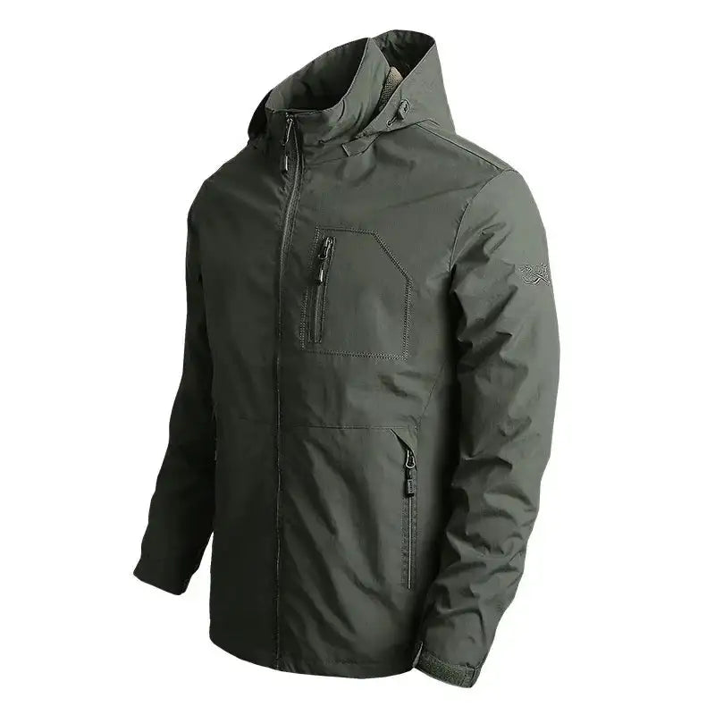 Men's Jackets Waterproof Function Hooded Jacket Windbreaker Outdoor Camping Sports Elastic Coat Male Clothing Thin Overcoat - Lootquake