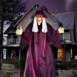 Halloween Witch Ghost Decor Horror Pendant Glowing Prank Props Electric Toys Haunted House Bar Club Home Festival Decoration